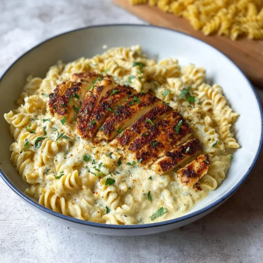 creamy chicken garlic parmesan recipe in skillet