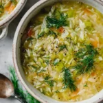 Rustic bowl of {{ $('Fetch Recipe Data').first().json["Main Keyword"] }} topped with fresh dill and black pepper.