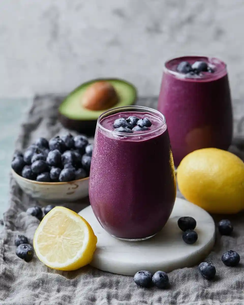 A fresh {{ $('Fetch Recipe Data').first().json["Main Keyword"] }} topped with berries, near an avocado and lemon.