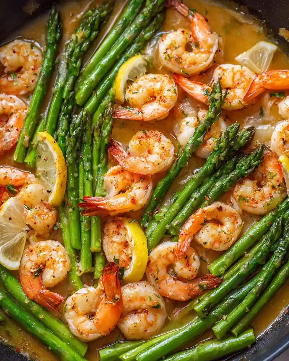 A freshly cooked skillet of {{ $('Fetch Recipe Data').first().json["Main Keyword"] }} garnished with lemon wedges.