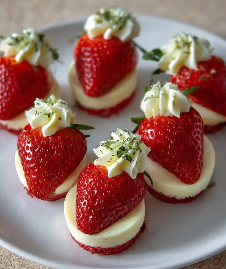 Six beautiful {{ $('Fetch Recipe Data').first().json["Main Keyword"] }} with cream and mint garnish on a plate.